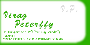 virag peterffy business card